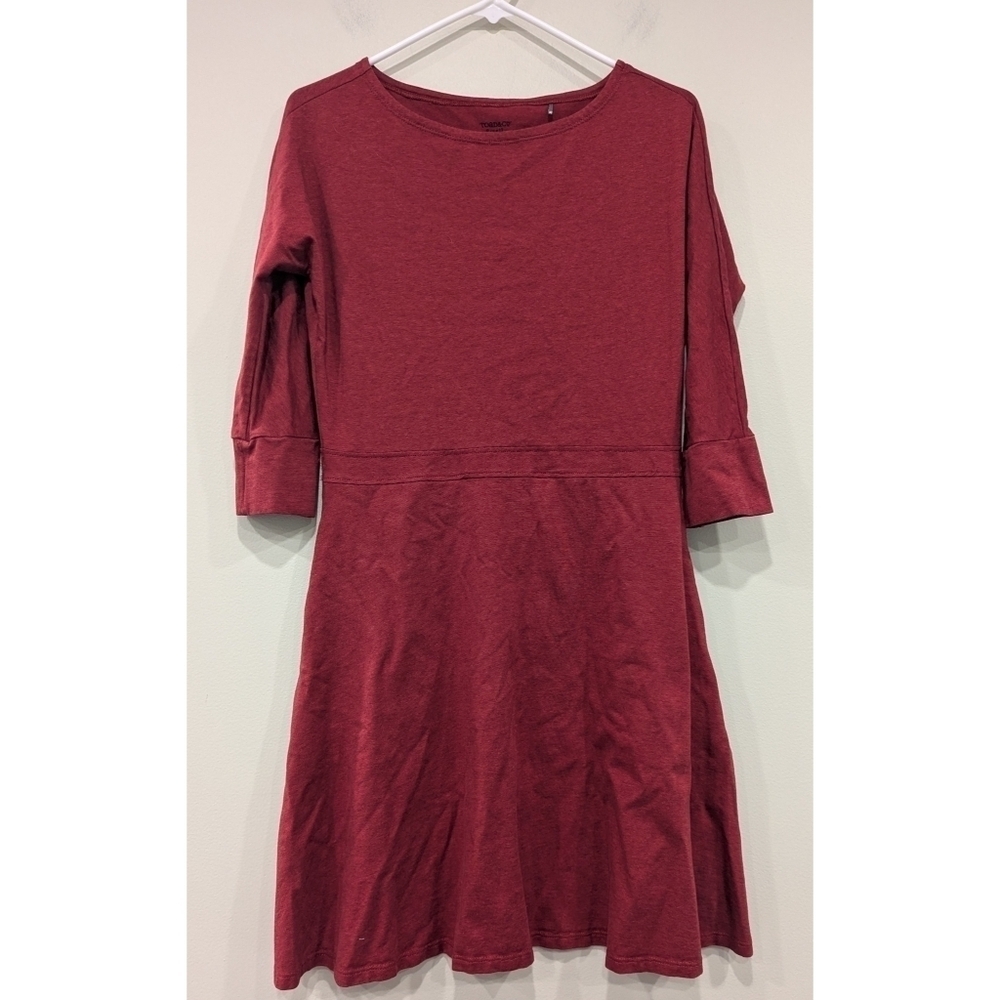 Toad&Co Mizdress Organic Cotton Blend In Red Size Small